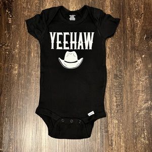 Custom western yeehaw baby onesi